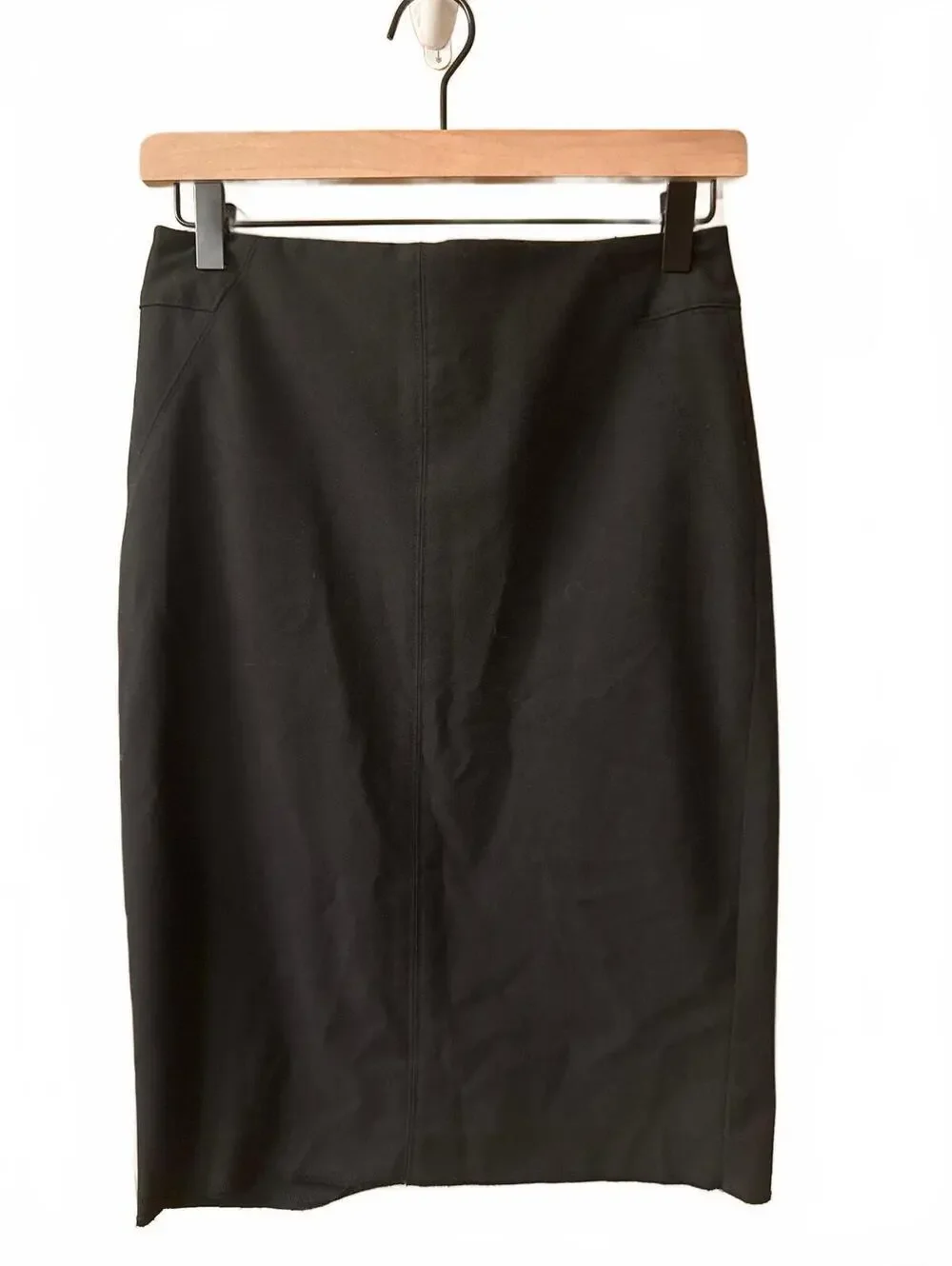 LOFT Classic Black Pencil Skirt with Back Zipper Closure